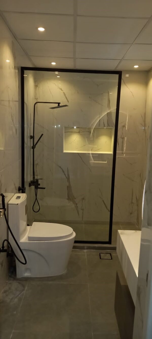 Chrome Framed Glass Shower Enclosure