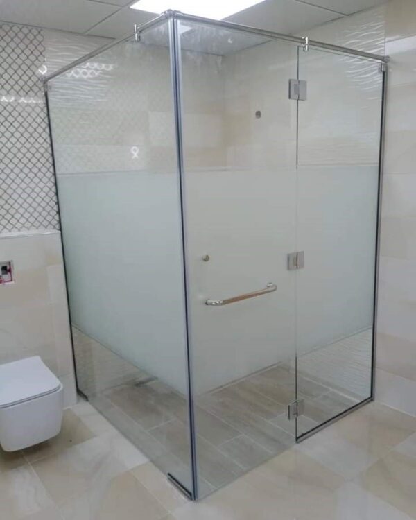 Frosted Ivory Shower Enclosure