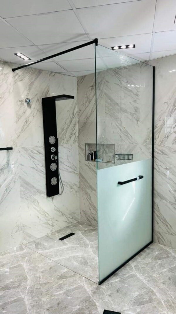 Frosted Marble Shower Haven