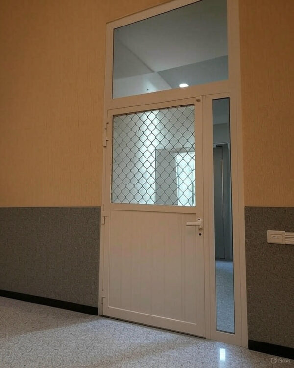 White Mesh Door